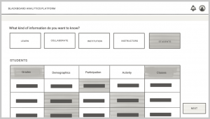 Paper UI mockup of the choose your own adventure design concept